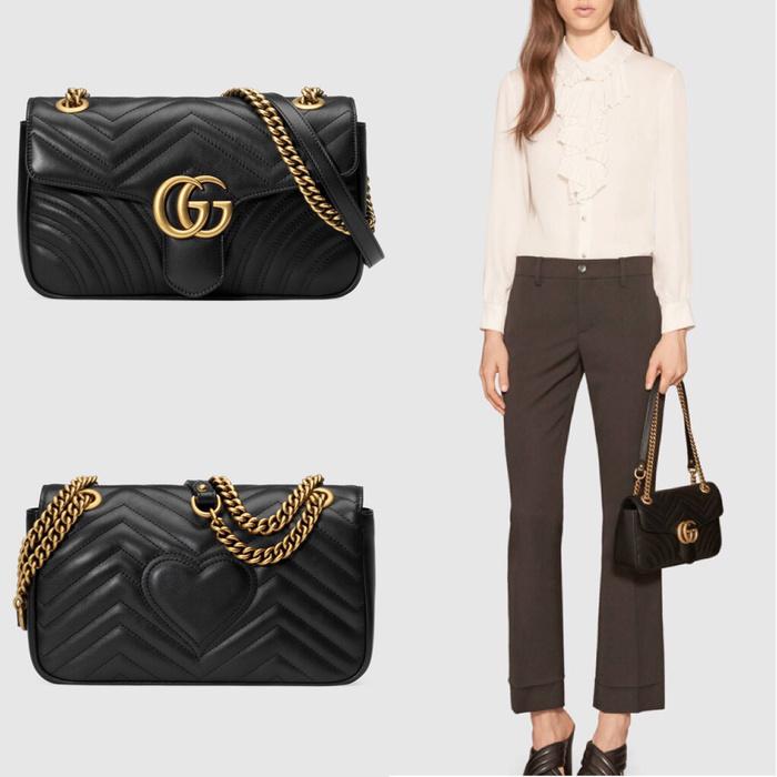 【グッチ】累積売上総額第1位〔GGマーモント〕 キルティング ミニバッグ