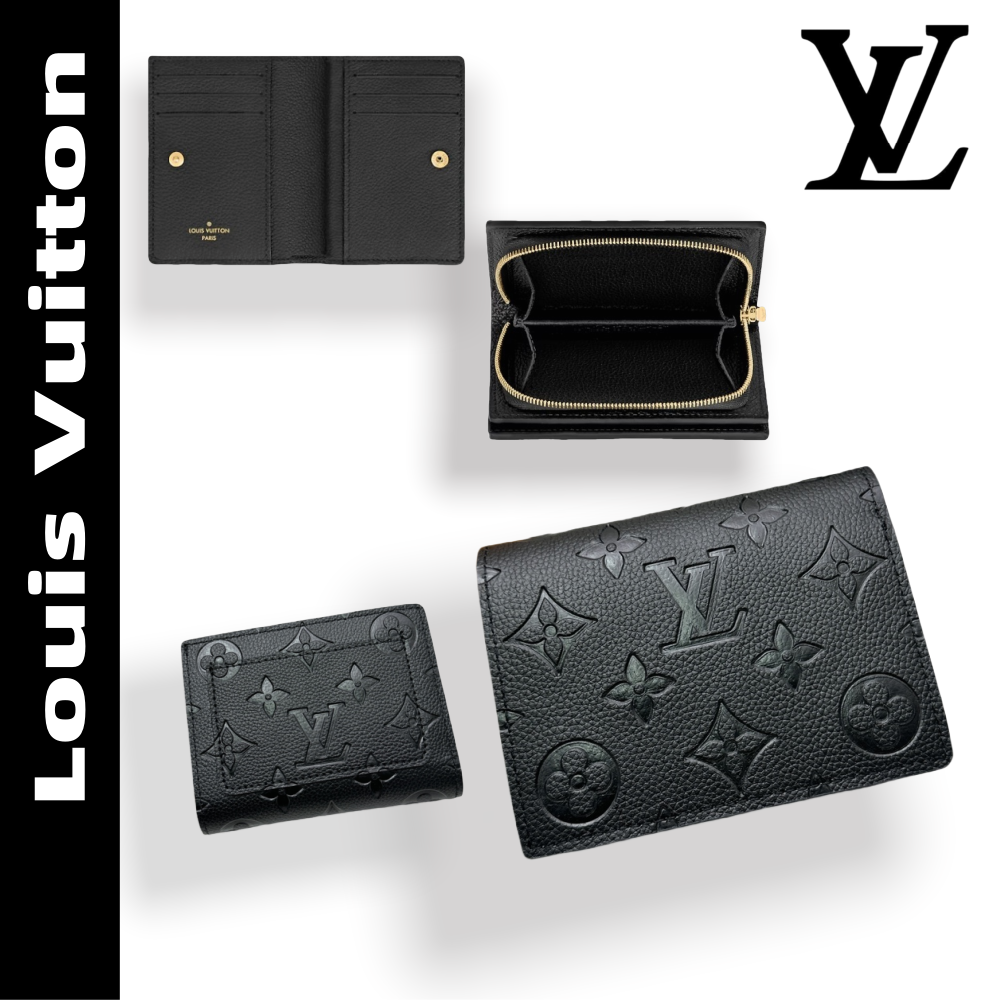 【ルイ・ヴィトン】大人気エンボス加工 短財布 洗練されたデザイン