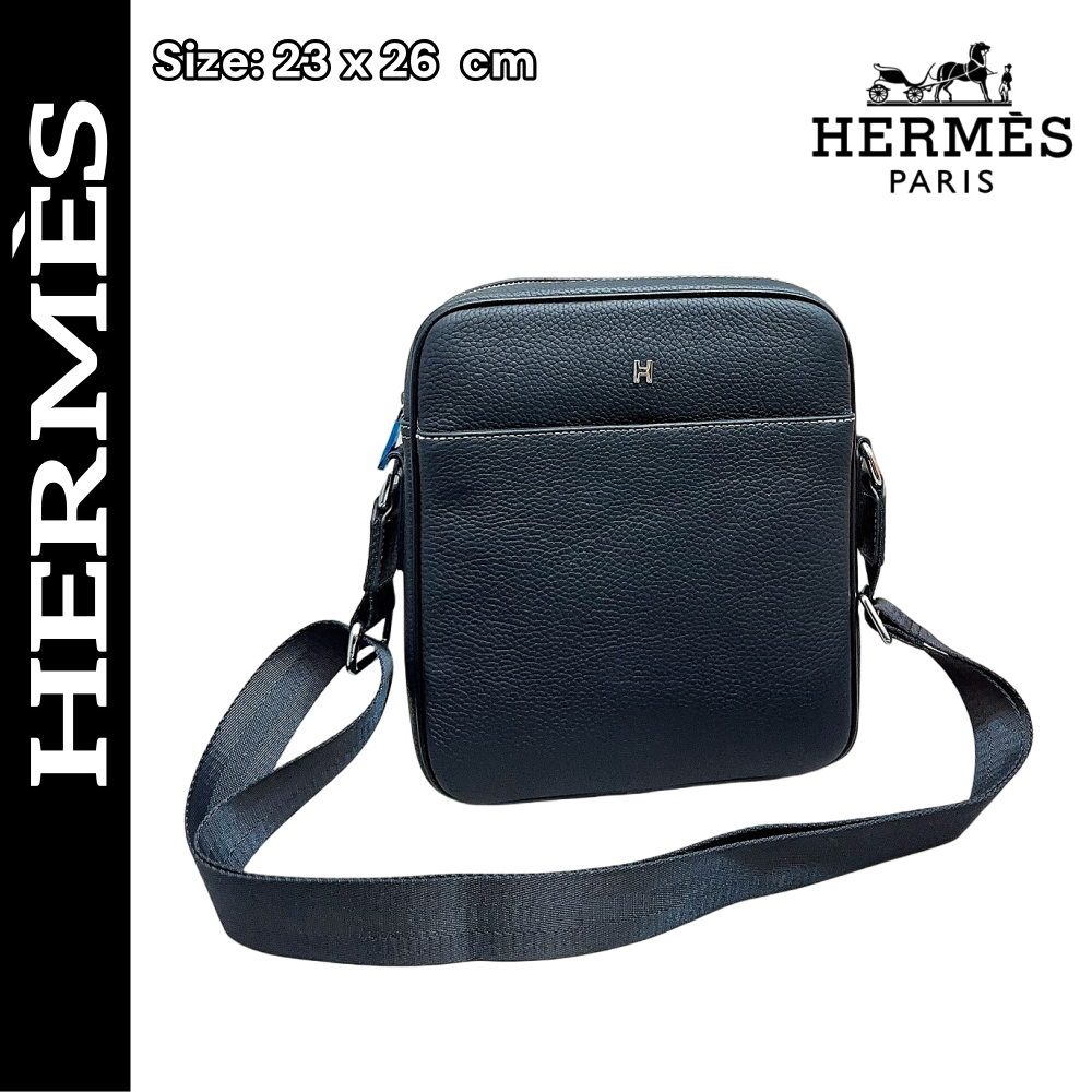 【エルメス】ユニセックス ブラックメッセンジャーバッグ(送料無料)