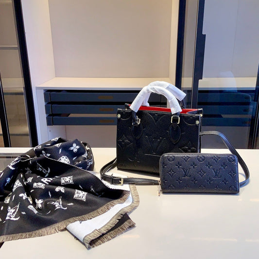 【ルイ・ヴィトン】3点セット☆オン・ザ・ゴーPMトートバッグ|最新財布&スカーフ付き♪春のお出かけに最適な組み合わせ!