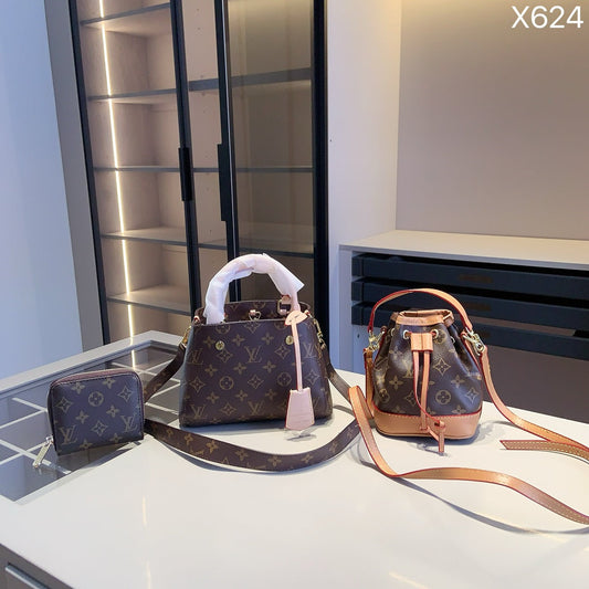 【ルイヴィトン】3点セット◆爆款シリーズ|迷你バケットバッグ|超実用セット|予約受付中!