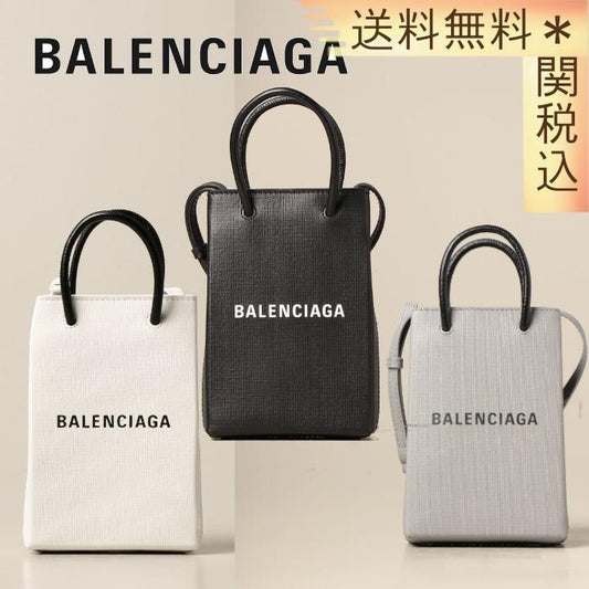 【バレンシアガ】新作★入手困難*ショッピング フォン ホルダーバッグ-関税込み