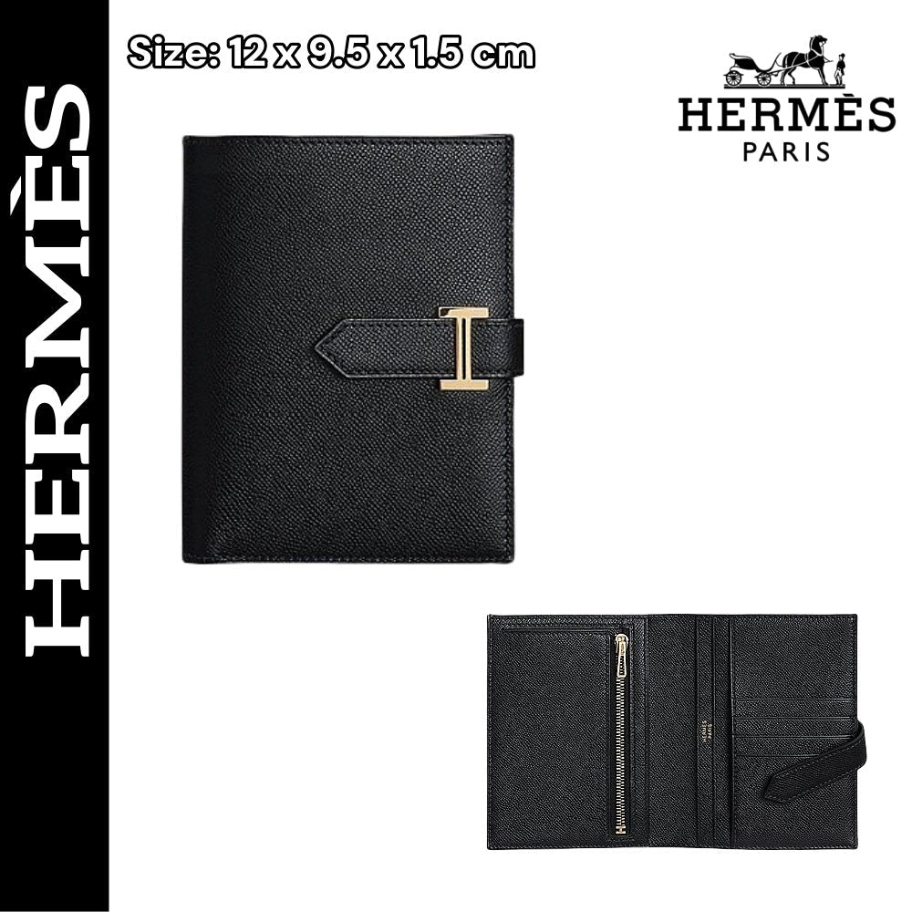 【エルメス】入手困難☆短い折りたたみ財布 希少な入荷☆黒