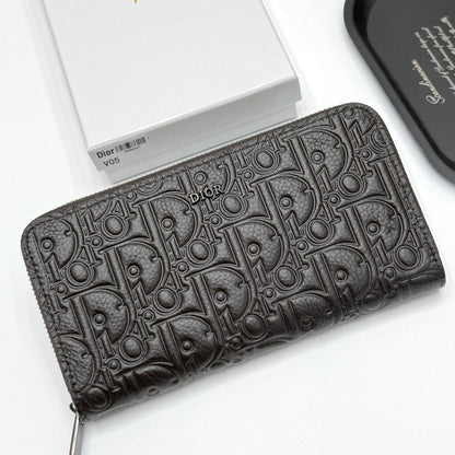 【ディオール】新作★ロゴの長財布☆ロングジップウォレット2色